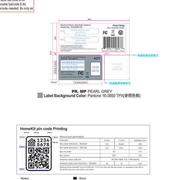 ADT Video doorbell HomeKit label